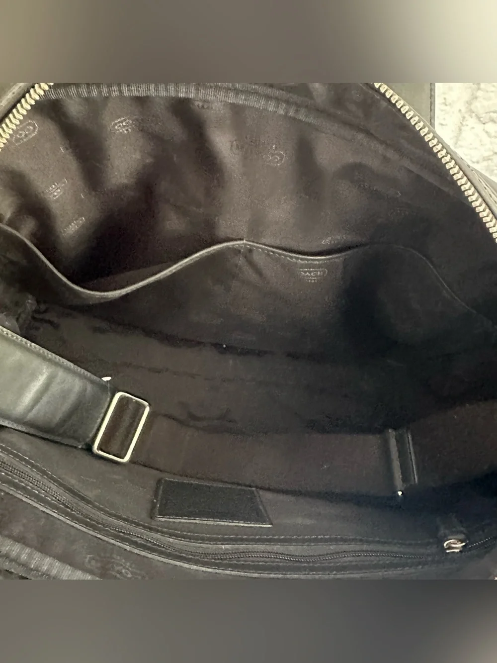 VINTAGE PREOWNED COACH LAPTOP BAG LEATHER WITH STRAP UTILITY BAG WORKWEAR OFFICE